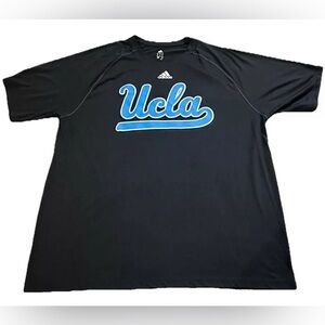 UCLA Bruins Men Shirt Black Logo Adidas Climalite Short Sleeve Crew Neck Tee XL